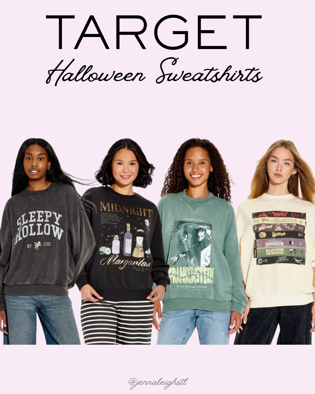 New Halloween sweatshirts at Target! 🎃 I love the look of these. They have that festive Halloween feel but with the perfect vintage, worn-in vibe. Such cute pieces to wear all through spooky season! 

 #LTKSeasonal #LTKMidsize