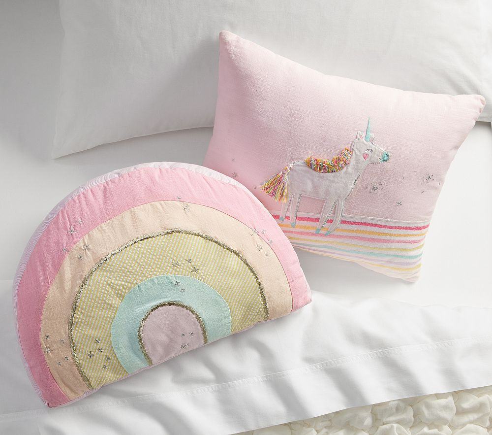 Retro Rainbow & Molly Unicorn Pillow Set | Pottery Barn Kids