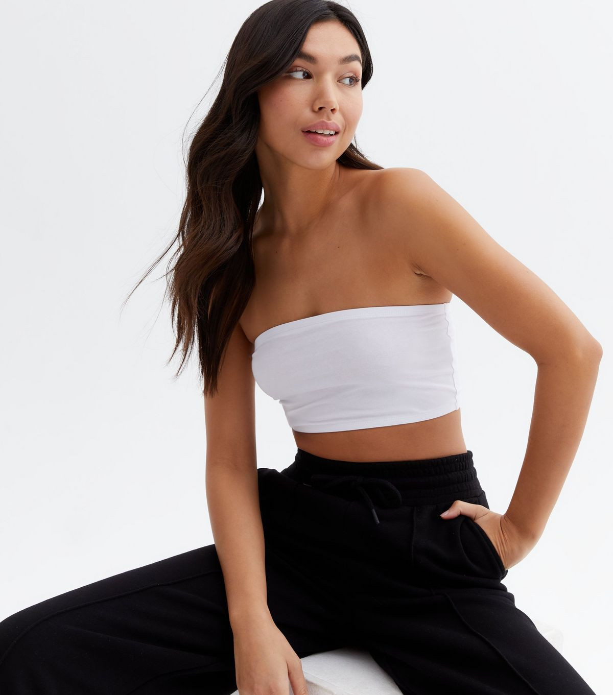White Jersey Bandeau | New Look | New Look (UK)