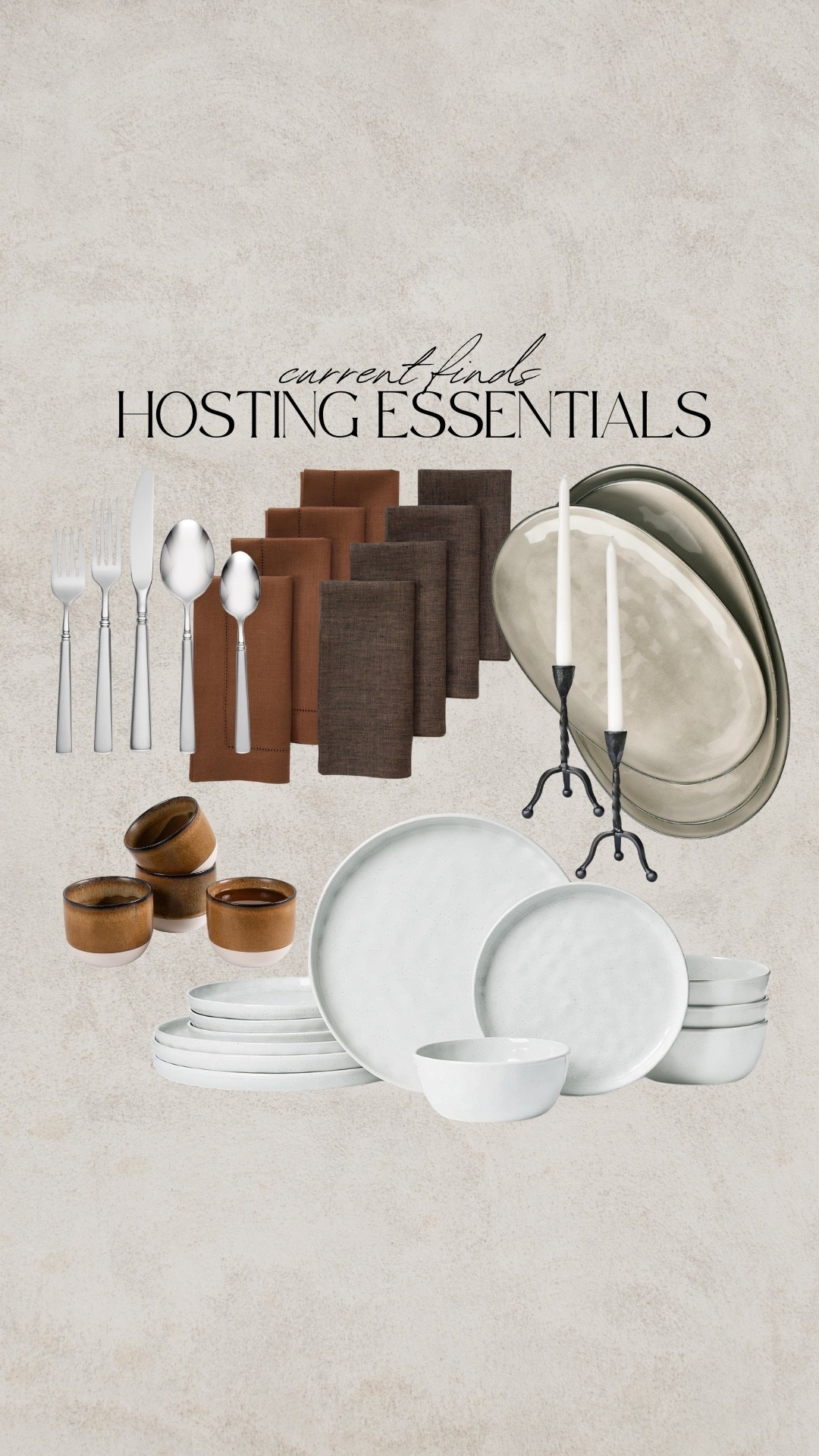 Hosting essentials for the holidays. Linen napkins, cloth napkins, serving tray, serving platter, ceramic plates, dinnerware set, bowls set, salad bowl, plates set, ceramic dinnerware, organic plates, silverware, espresso cups, ceramic coffee cup, coffee mug, espresso mug, candle holder, tapered candles, iron candle holder, Christmas, thanksgiving, holidays, hostingg

#LTKHome #LTKSeasonal #LTKSaleAlert

#LTKSaleAlert #LTKFindsUnder50 #LTKHome