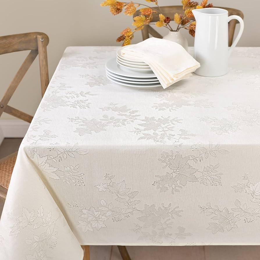 Benson Mills Tablecloth, Countryside Leaves Damask Fabric Table Cloth for Fall, Harvest & Thanksg... | Amazon (US)