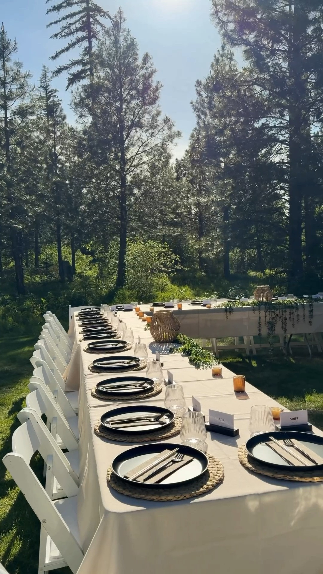 HIBACHI NIGHT SET UP 🍱🔥🌲 For dinner in Suncadia, one of the moms planned this incredible hibachi night for EIGHT families (37 people!!) and brought the whole vision to life. I just helped set everything up!

It ended up being such a fun backyard dinner experience. The kids were entertained and actually sat through dinner 😂👏🏼 Such a fun idea for a big group trip like this! #hibachidinner #outdoorparty

disposable plates, utensils, glasses, chairs, candles, tablecloth, placemats, napkins

#LTKsummer #LTKhome #LTKfamily