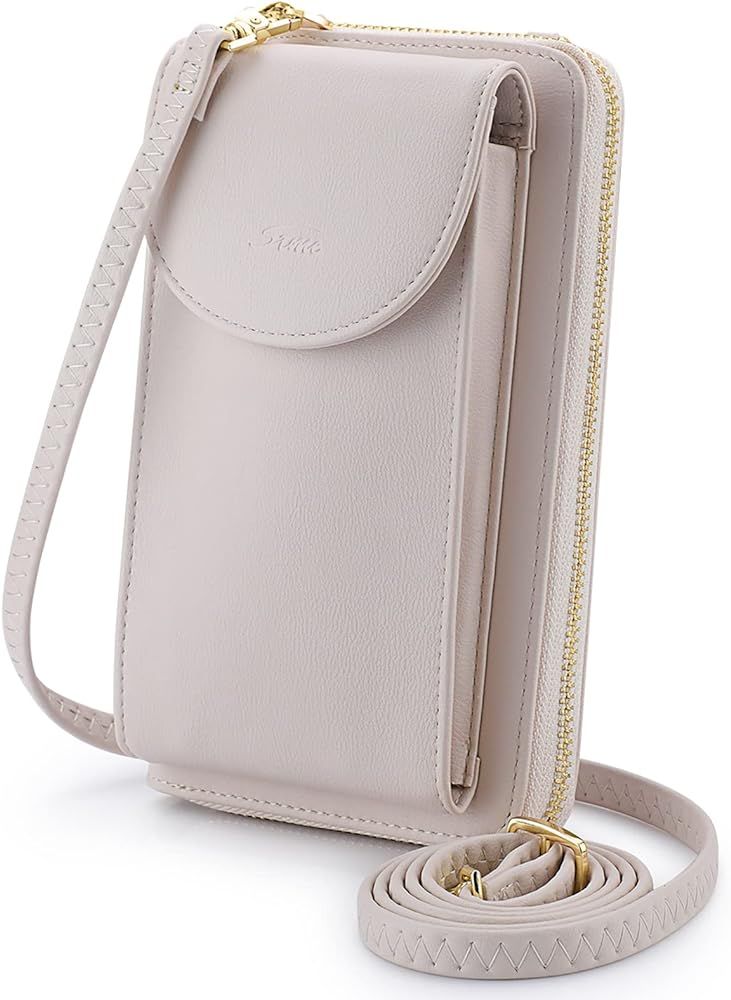 S-ZONE PU Leather RFID Blocking Crossbody Cell Phone Bag for Women Wallet Purse | Amazon (US)