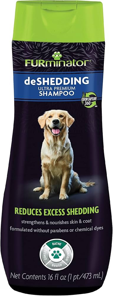 FURminator Ultra Premium deShedding Shampoo for Dogs Helps Reduce Excess Shedding, 16 oz | Amazon (US)