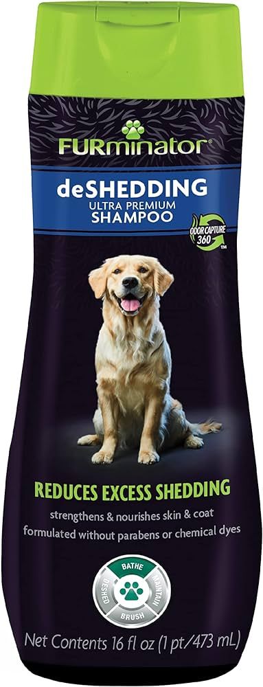 FURminator Ultra Premium deShedding Shampoo for Dogs Helps Reduce Excess Shedding, 16 oz | Amazon (US)
