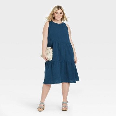 Women's Plus Size Sleeveless Casual Dress - Ava & Viv™ | Target