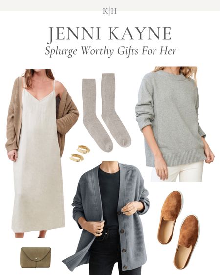 Jenni Kayne splurge worthy gifts for her! I have most of these pieces and love how cozy and soft they are. Use code KAYLA15 to save! 

#jennikayne #cashmere #cashmerecardigan #giftguide #slipdress

#LTKGiftGuide #LTKHoliday #LTKSeasonal