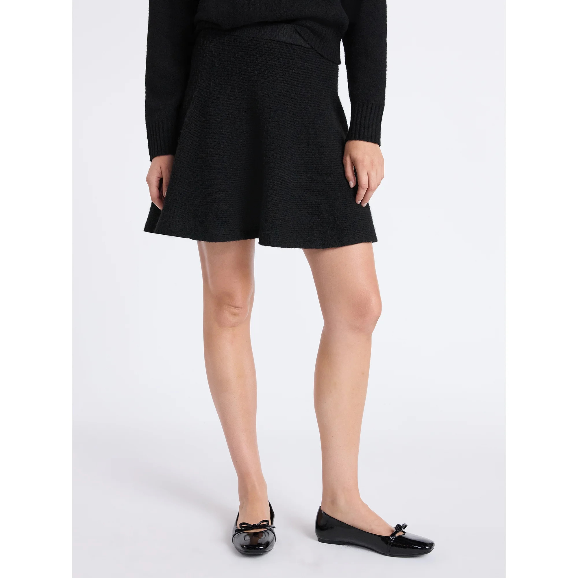 Free Assembly Women's and Women’s Plus Ribbed Mini Sweater Skirt, Sizes XS-4X | Walmart (US)