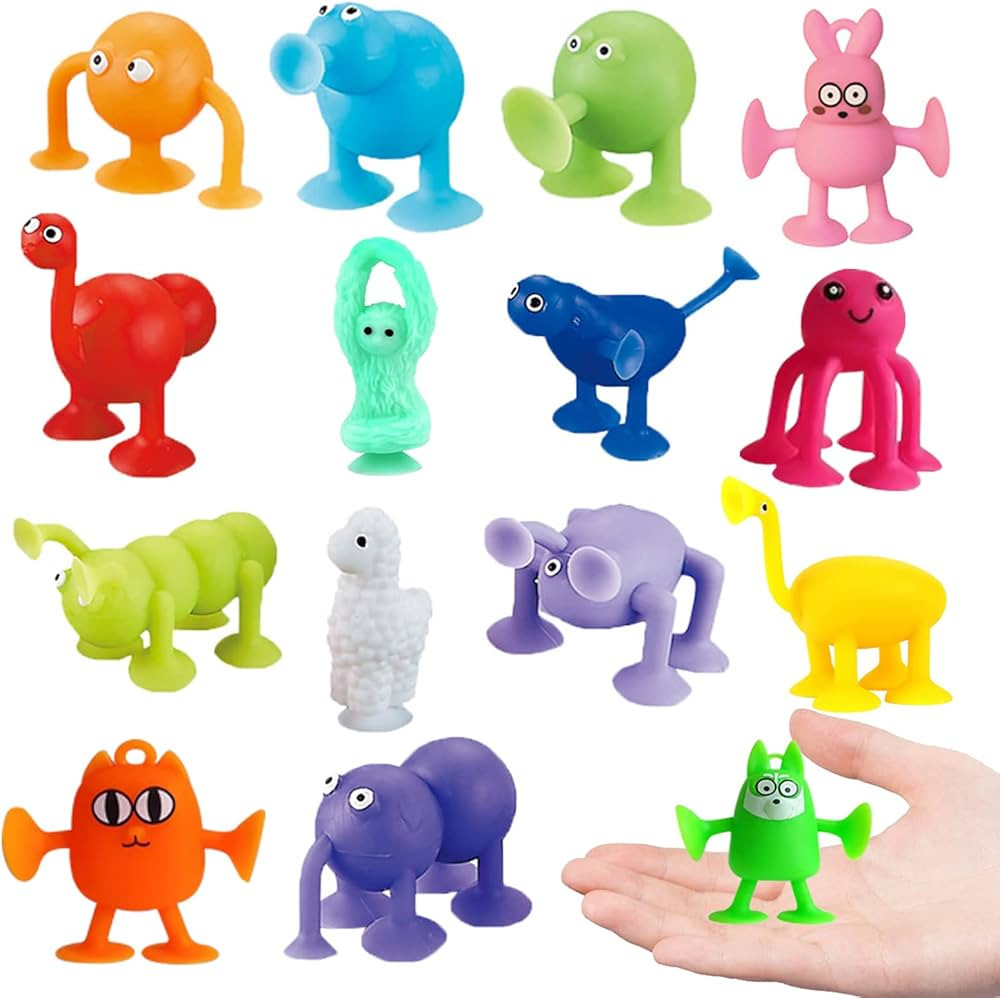 Bath Toy Set- 16 Pcs Slicone Sucker Toys for Kids, Sensory Toys for 3 4 5 6 7 Year Old Boys Girls... | Amazon (US)