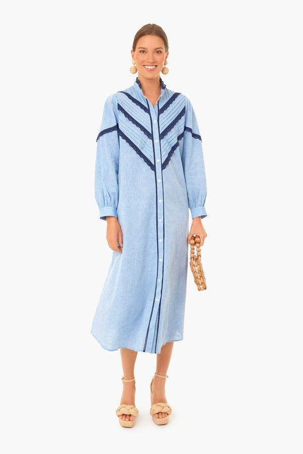 Jolene Chambray Midi Dress | Tuckernuck (US)