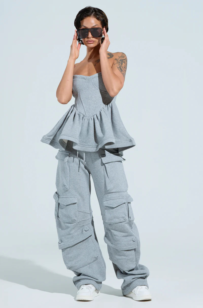 MAYBE NEXT YEAR CARGO WIDE LEG JOGGER | AKIRA