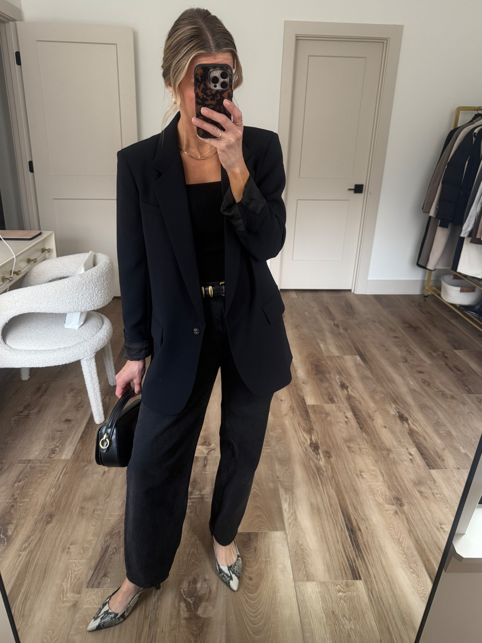 Wearing 26/regular jeans (size down for less baggy look), small tube top, small belt, 4 blazer (sized up one for more oversized fit), heels tts

#LTKOver40 #LTKootd #LTKgrwm