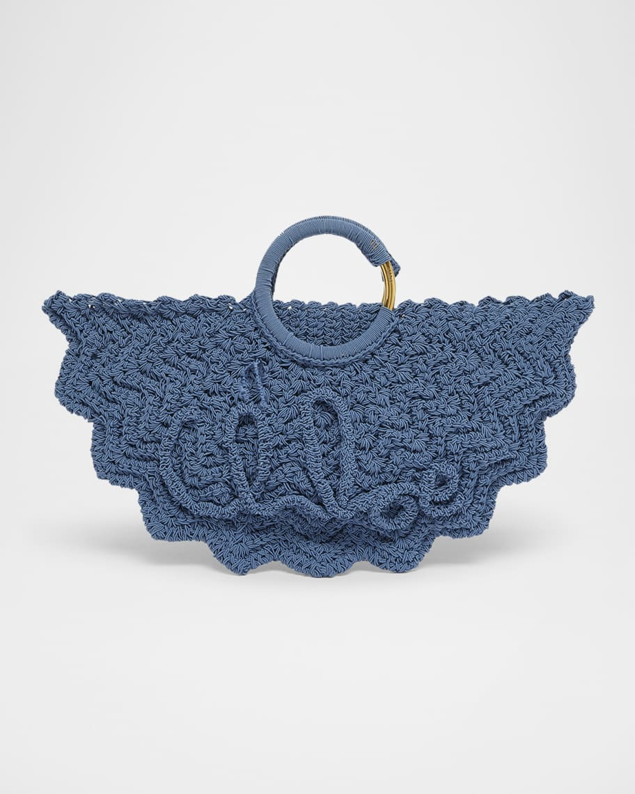 Chloe Passementerie Crochet Top-Handle Bag in Fabric | Neiman Marcus