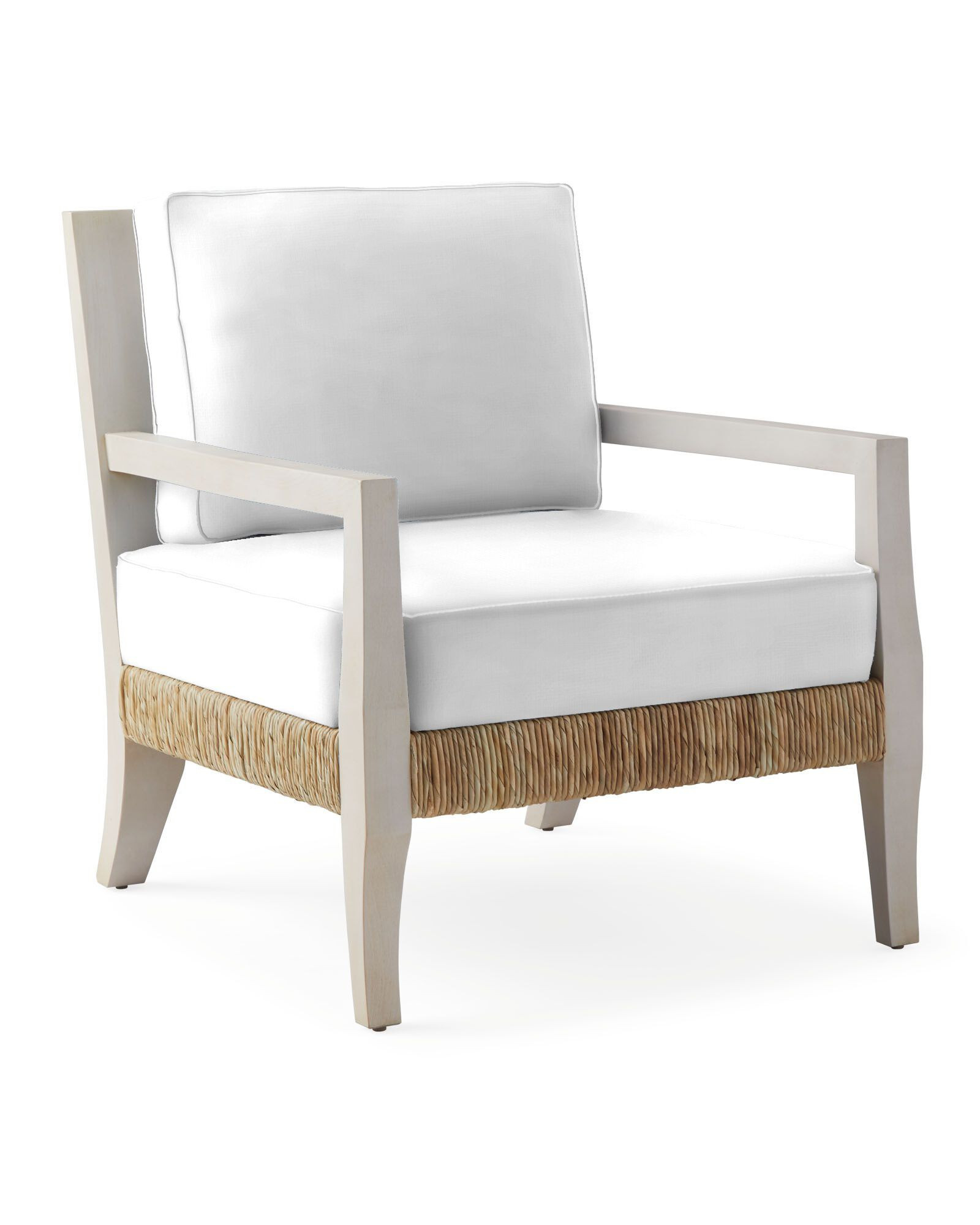 Comporta Lounge Chair - Washed White | Serena and Lily