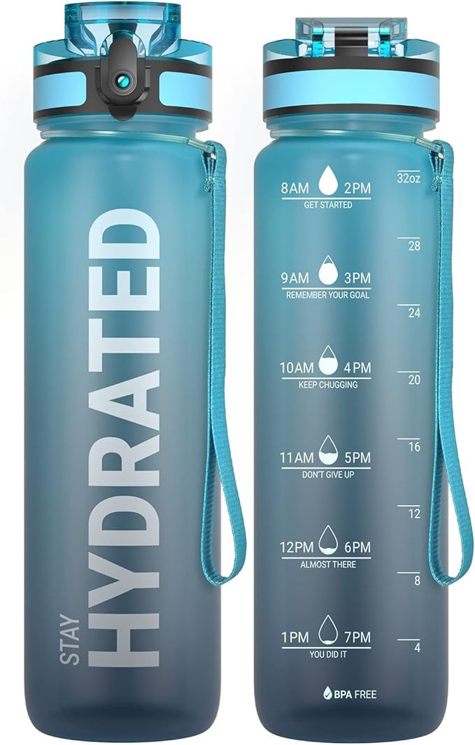 Sahara Sailor Water Bottle, 32oz Motivational Sports Water Bottle with Time Marker - Times to Dri... | Amazon (CA)