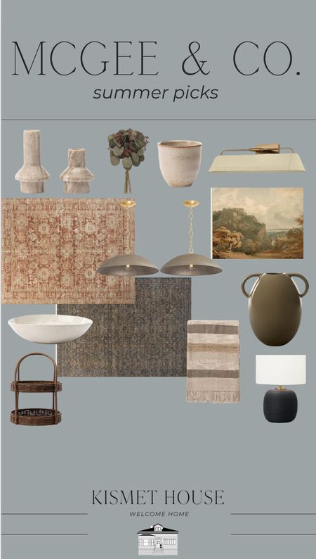 McGee & Co. summer picks! 





Accent vase, faux stems, accent pot, artwork light, rug, area rug, accent bowl, wickered tired tray, throw blanket, table lamp, artwork, wall art, pendant lights, home decor, home lighting, home furnituree

#LTKHome #LTKStyleTip