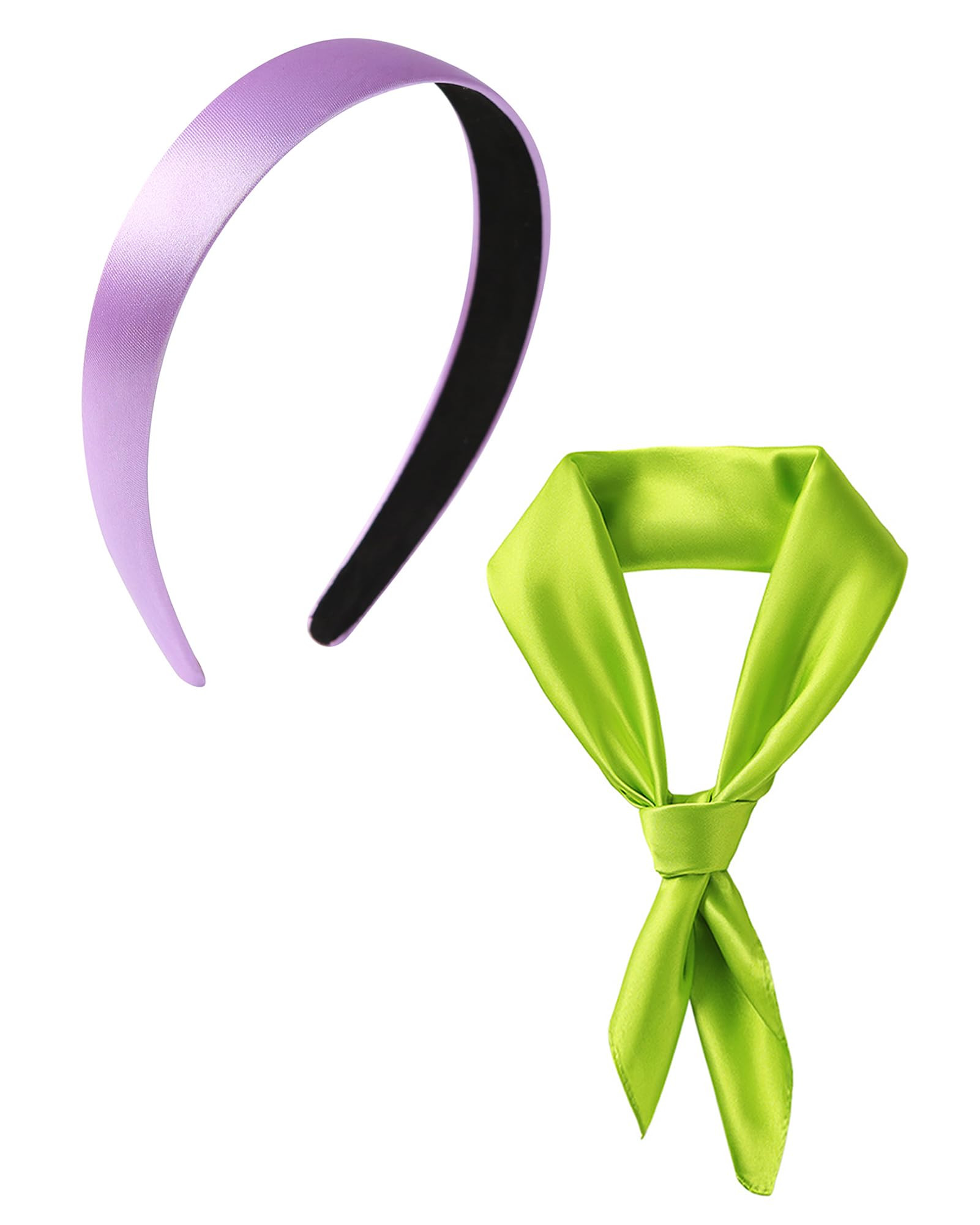 Nuolich Women Costume Accessories Purple Headband Green Scarf Adult Halloween Party Cosplay Set f... | Amazon (US)