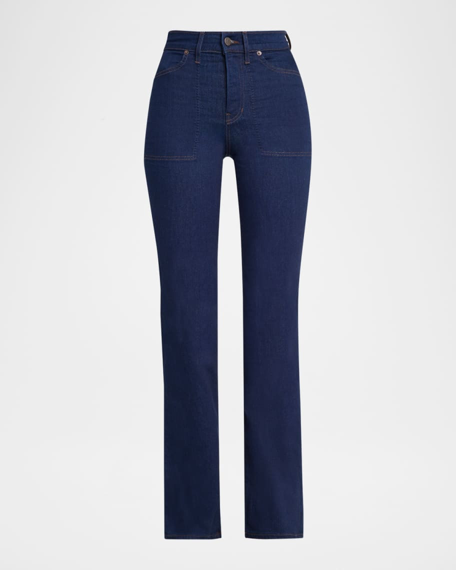 Crosbie Wide-Leg Jeans with Patch Pockets | Neiman Marcus