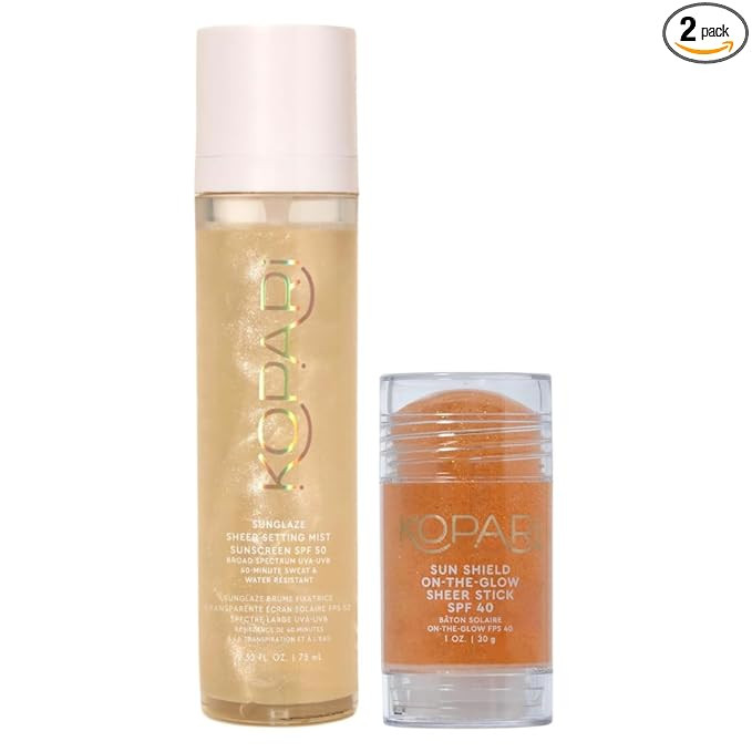 Kopari Sunglaze Sheer Setting Mist Sunscreen SPF 50 & Sun Shield On-The-Glow Sheer Sunscreen Stic... | Amazon (US)
