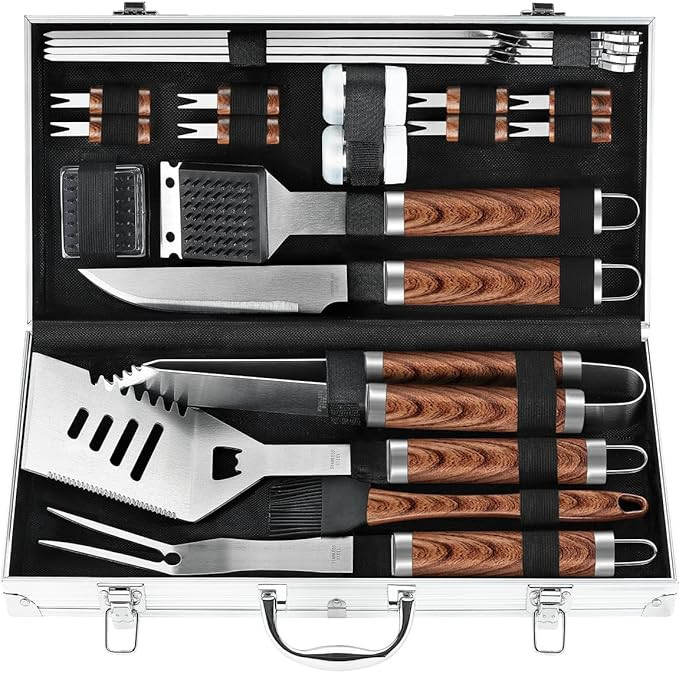 22PCS Heavy Duty BBQ Grill Accessories Set, Non-Slip Grill Tools for Outdoor Grill Set Stainless ... | Amazon (US)