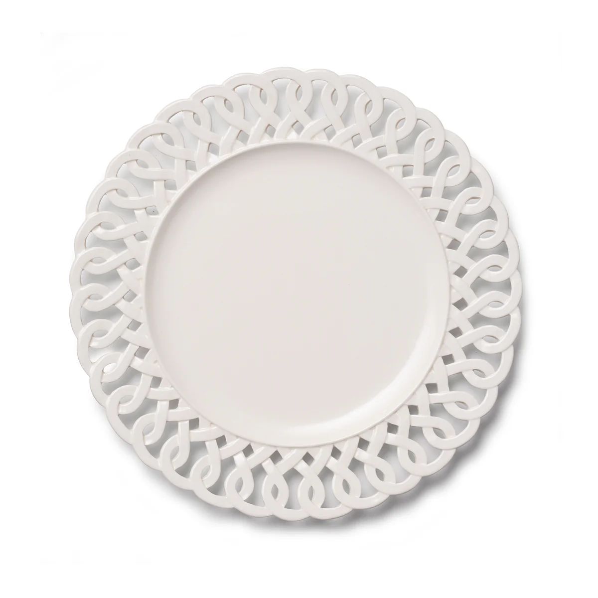 Paulette Dinner Plate White | Over The Moon