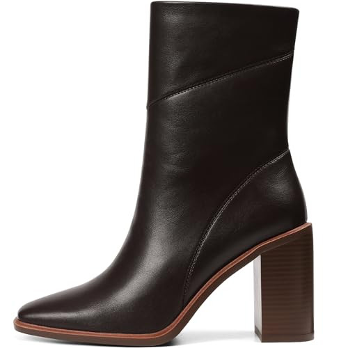 Lovee Cosee Women's Ankle Boots 2025 Chunky Heel Square Toe Side Zipper Booties with Unique Seam ... | Amazon (US)