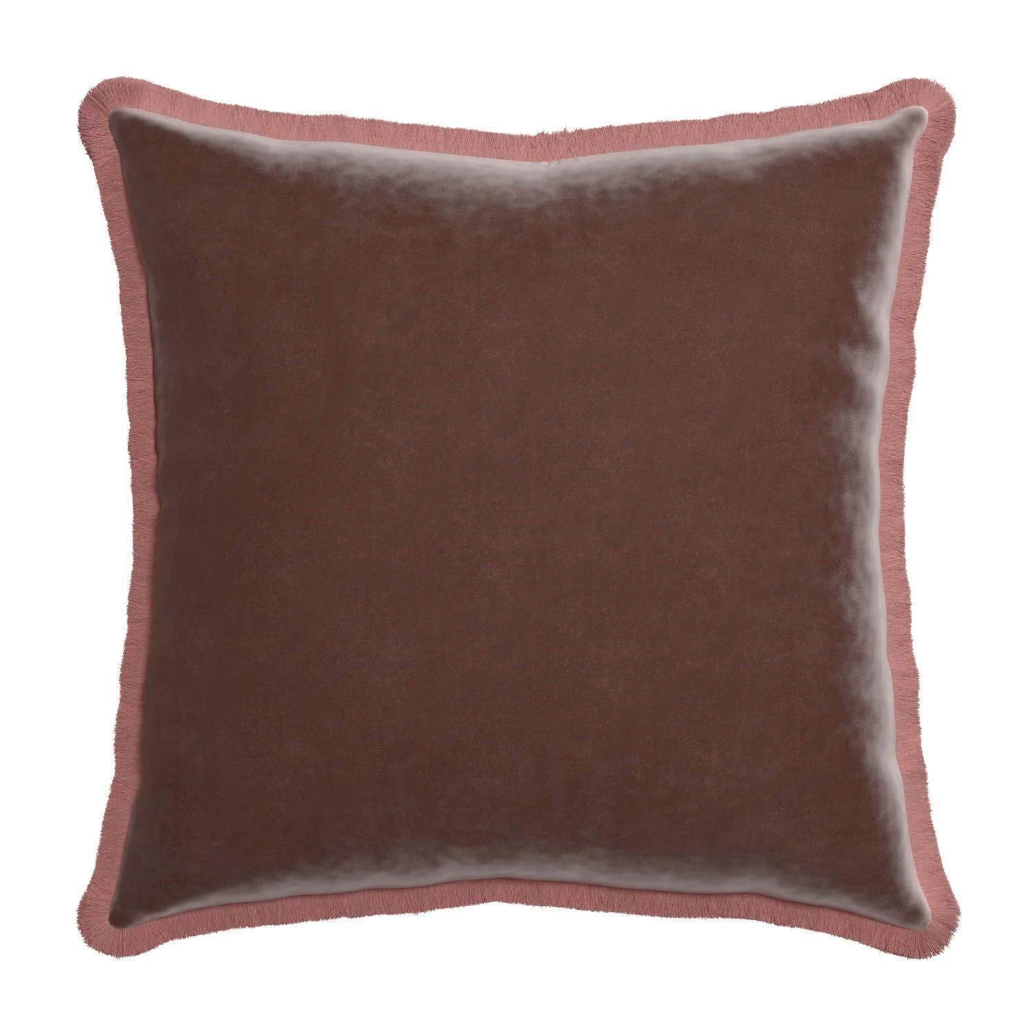 Custom Brown Velvet Pillow with Trim Customization | Pepper Home | Pepper