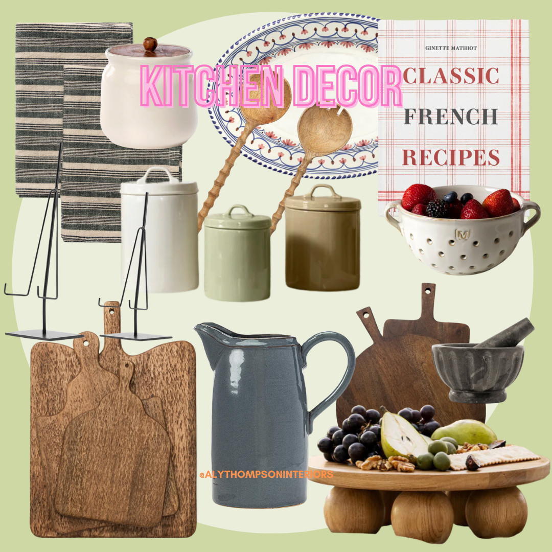 Kitchen Decor | Kitchen | Shelf Decor | Kitchen Island | Countertop Decor | Wooden Cutting Boards | Cookbook | Ceramic Canisters | Metal Art Easels | Hand Towels | Platter | Pitcher | Decorative Trays 

 #LTKSeasonal #LTKHome #LTKSaleAlert