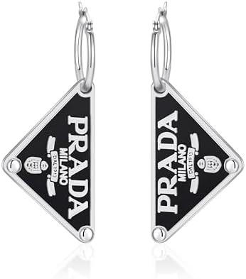 Vintage Designer Tag Earrings, Stainless Steel Letter Earrings, Gift Ideas for Women - Women's Je... | Amazon (US)