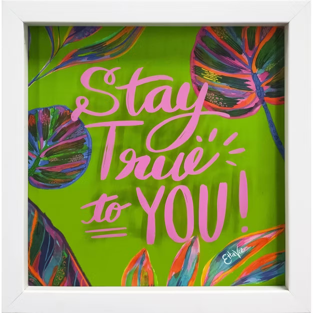 11" x 11" Stay True to You in Shadow Box Frame - EttaVee | Target