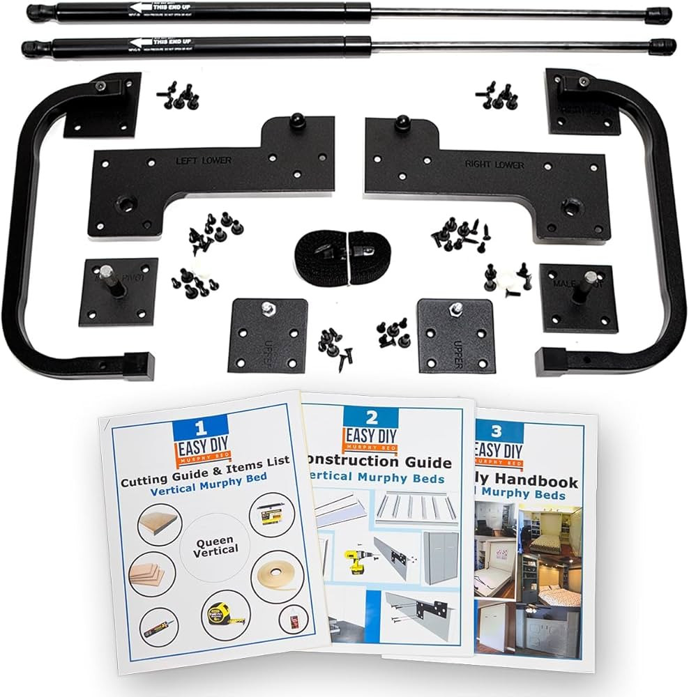 Queen Size DIY Murphy Bed Hardware Kit – Vertical Wall Bed for Space-Saving - Budget-Friendly D... | Amazon (US)