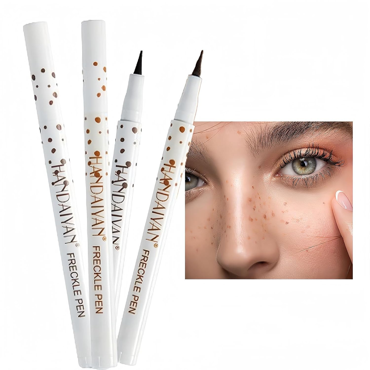 Freckle Pen 2 Colors, Natural Lifelike Freckle Makeup Pen Magic Freckle Color,Waterproof Longlast... | Amazon (US)