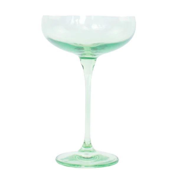 Estelle Mint Green Coupe Glasses | Waiting On Martha
