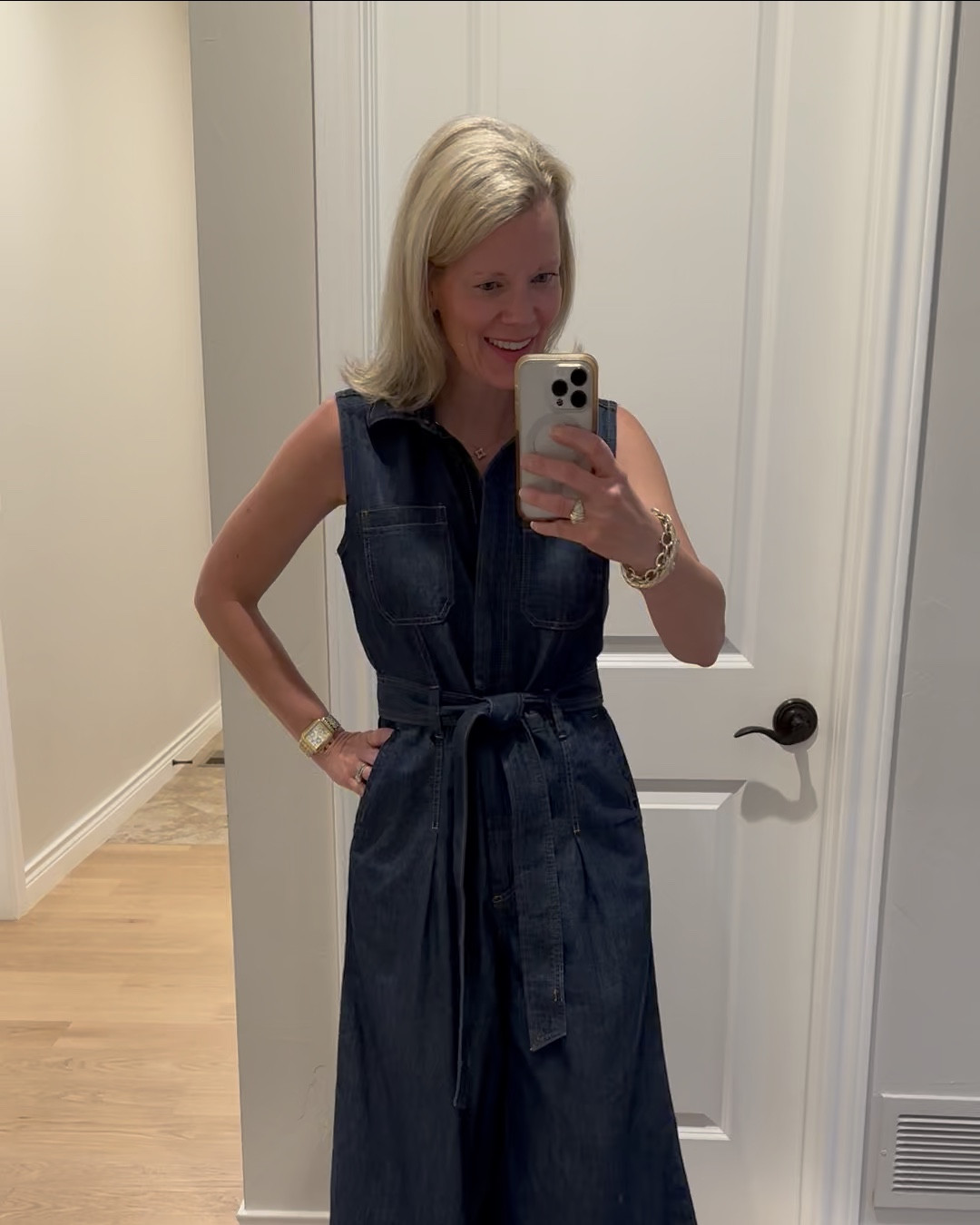 The cutest denim jumper from Walmart!! This would be the perfect game day outfit. It would be Darling for a country western concert or just running around. It is so crazy comfortable. I feel like it runs a tad bit big. I am in between sizes and went with the smaller size. I know it will sell out so grab yours while you can!

#LTKFindsUnder50 #LTKStyleTip #LTKSeasonal