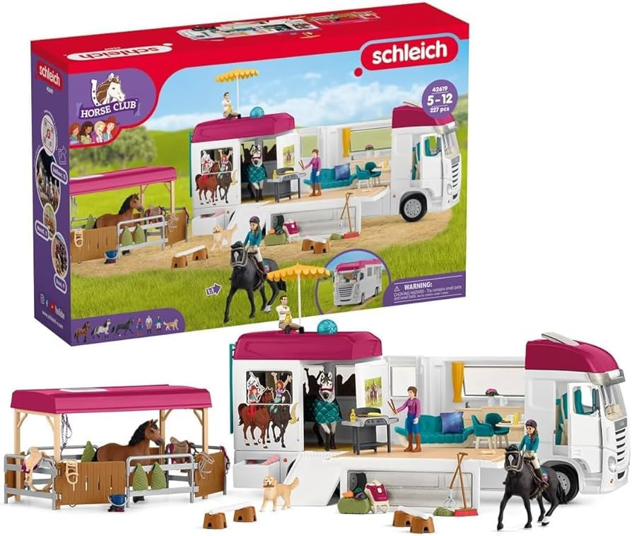 Schleich Horse Club, Horse Toys for Girls and Boys, Horse Transporter Trailer Truck Playset, with... | Amazon (CA)