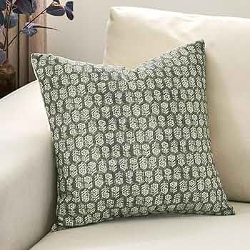 DOMVITUS 24x24 Pillow Covers, Floral Pillow Covers, Couch Pillows for Living Room, Decorative Far... | Amazon (US)
