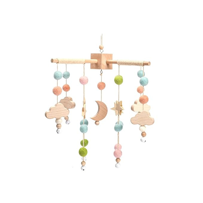 Baby Mobile for Crib | Baby Crib Nursery Mobile Star Moon for Baby Boys and Girls | Boho Nursery ... | Amazon (US)