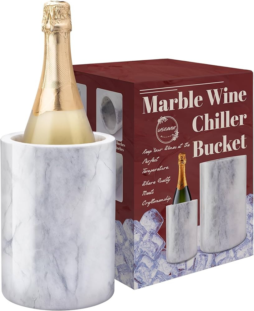 Marble Wine Bottle Chiller Bucket, Marble Wine and Champagne Cooler Chiller, Keep Wine and Bevera... | Amazon (US)