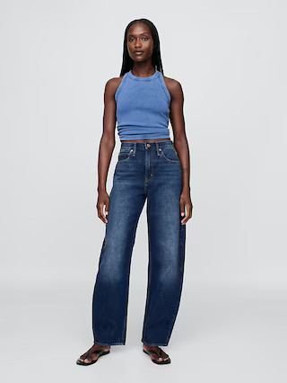 High Rise Barrel Jeans | Gap (US)