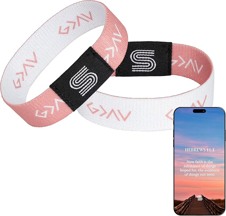 Daily Bible Verse Bracelet - Scan Phone, Christian Gifts For Men, Women, God Is Greater Than The ... | Amazon (US)