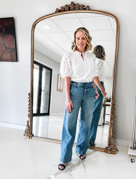 I’m loving these jeans! 40% off today! 
Fashionablylatemom 
High Waisted Medium Wash Wide Leg Jeans
Women's Basil Mule Heels - A New Day™
PRETTYGARDEN Women's Summer Tops Dressy Casual Short Lantern Sleeve V Neck Buttons Hollow Out Lace Embroidered Blouses Shirts
Spring fashion 
Express finds 
Target finds 


#LTKstyletip #LTKshoecrush