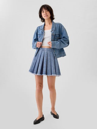 Pleated Denim Mini Skirt | Gap (CA)