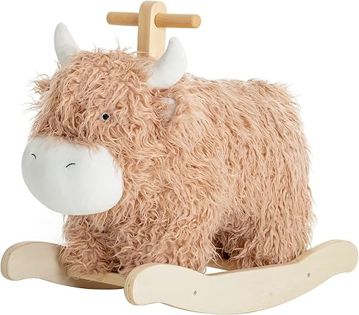 Rocking Horse for 1+ Year, Baby Rocking Horse for 1 Year Old,Wooden Cow/Yak Horse Rocking with Wi... | Amazon (US)