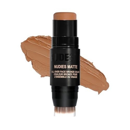 Nudestix Nudies Bronze All Over Matte Bronzing Stick – 3-in-1 Cream Bronzer for Cheeks, Eyes & Lips with Built-In Brush | Natural Contour & Sun-Kissed Glow | Bondi Bae | Amazon (US)