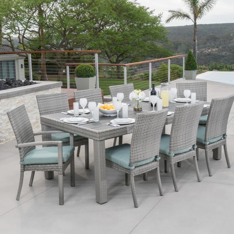 Castelli Rectangular 8 - Person 83'' Long Dining Set with Cushions | Wayfair North America