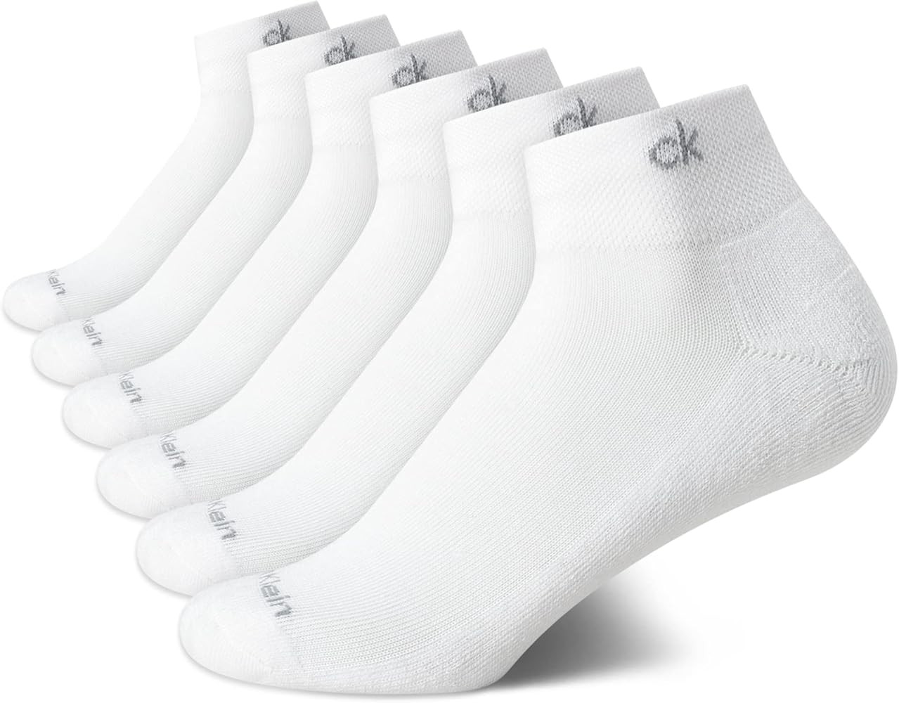 Calvin Klein Women's Athletic Sock - Cushion Quarter Cut Ankle Socks (6 Pack) | Amazon (US)