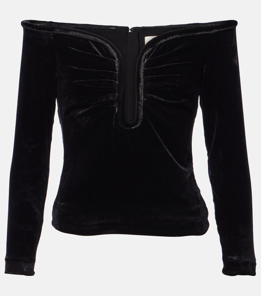 Off-shoulder velvet top | Mytheresa (UK)