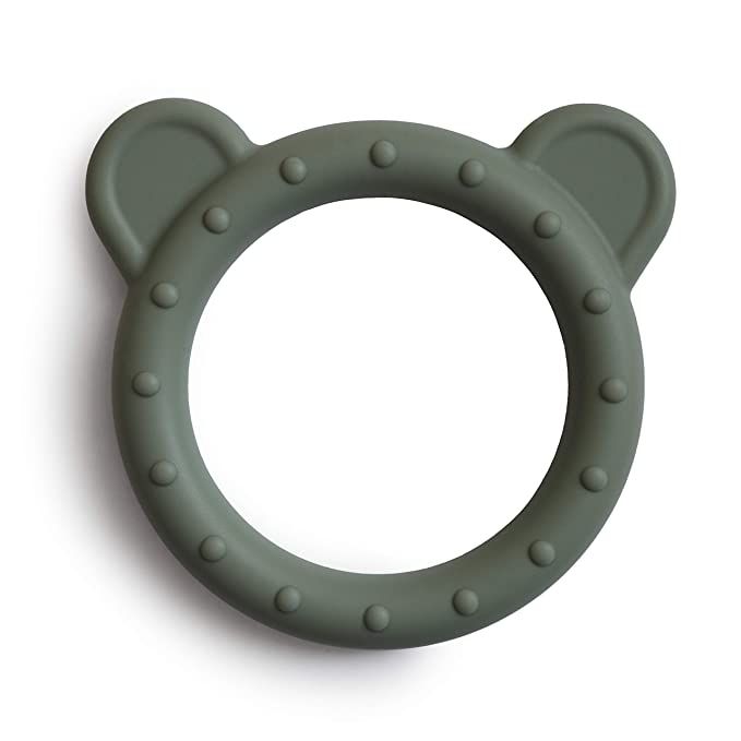 Amazon.com : mushie Silicone Baby Teether Toy | Bear (Dried Thyme) : Baby | Amazon (US)