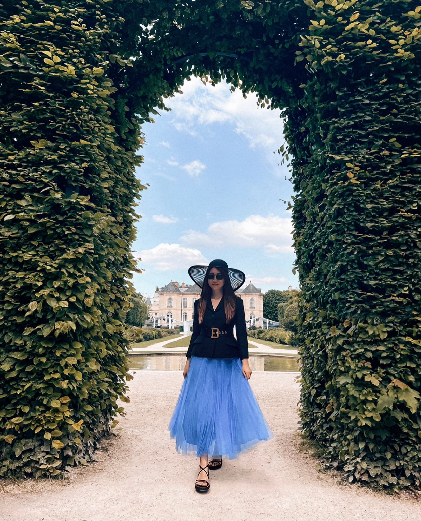 Hat: Eugenia Kim
Sunglasses: Prada
Blazer: Dior
Belt: Dior
Dress: ML Monique Lhuillier
Sandals: Ancient Greek Sandals

Paris outfit, Paris style, Paris fashion, Paris look, Parisian vibes, French fashion, Garden style, Garden fashion, Dior look, Dior style, Dior New Look, Dior Bar Jacket

#LTKSeasonal #LTKtravel #LTKeurope