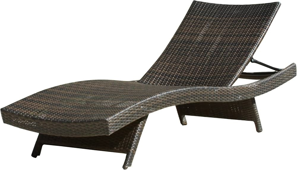 Christopher Knight Home Salem Outdoor Wicker Adjustable Chaise Lounge, Multibrown | Amazon (US)